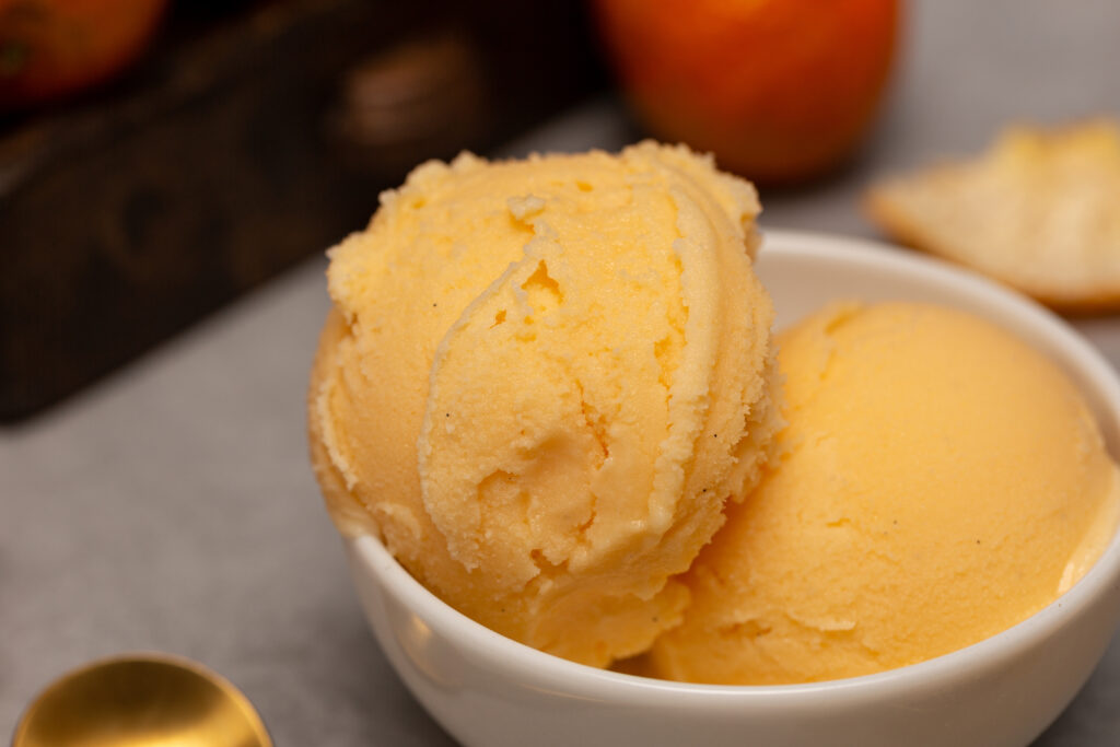 Balls of natural tangerine ice cream - Nature Med Dispensaries