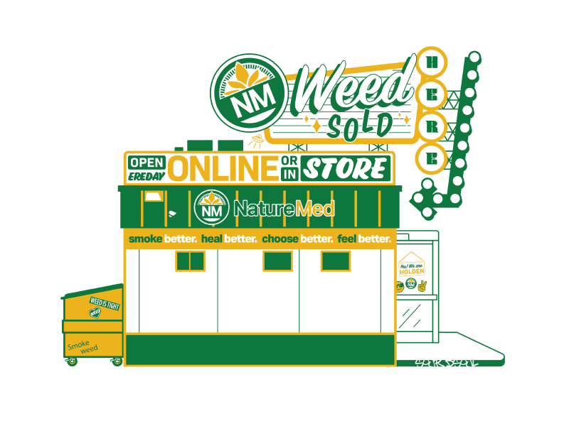 A drawn image of our St. Louis dispensary location