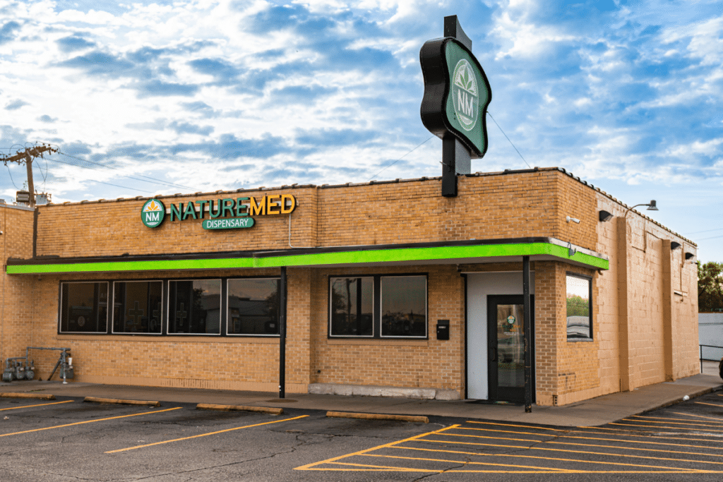 - Nature Med Dispensaries image of the store front of the NatureMed dispensary located on Vivion road in Kansas City, MO